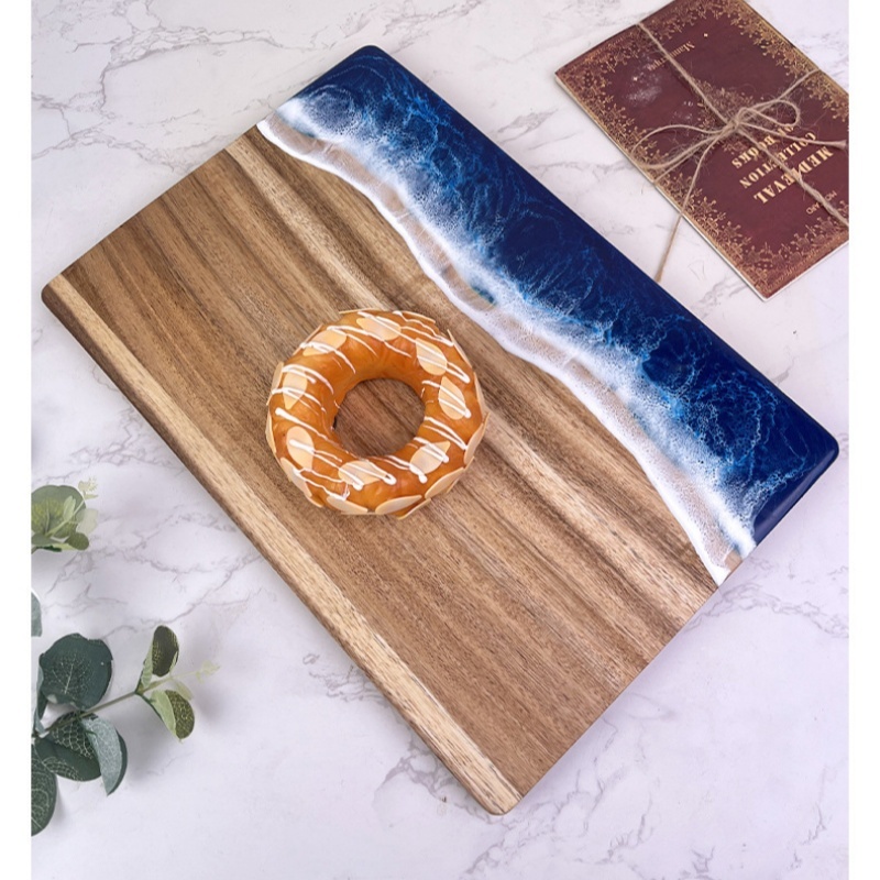 Woodworking Resin - Wave Resin Acacia Cutting Board, Wooden