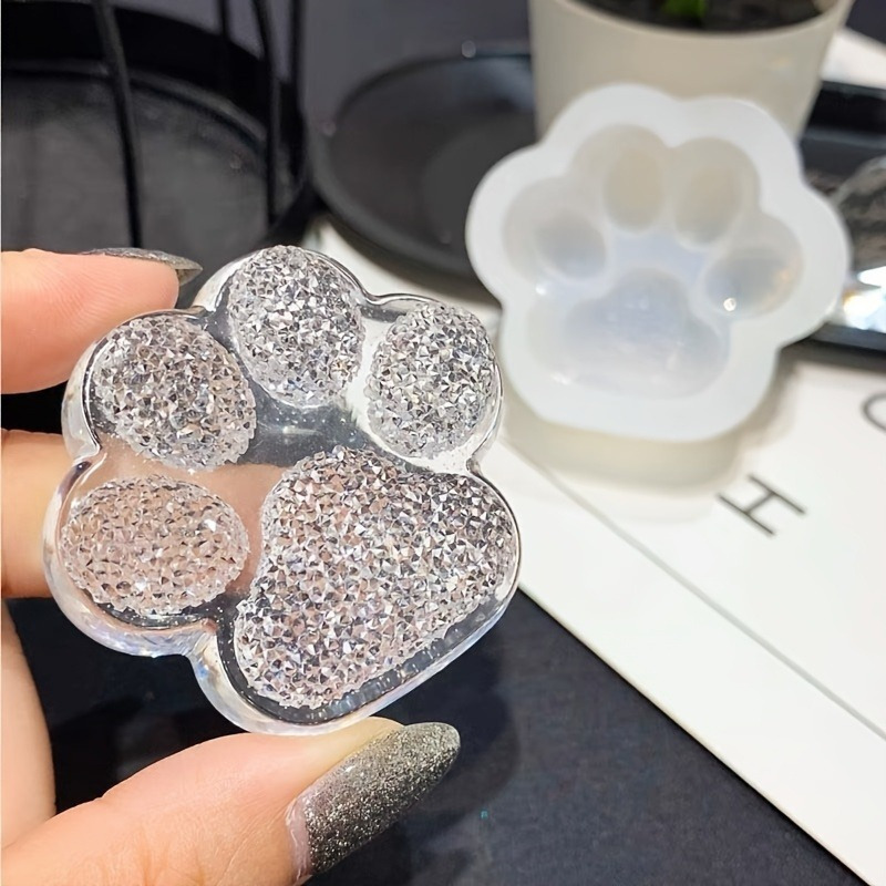 Woodworking Resin - 1pc Paw Print Mold, Clear Epoxy
