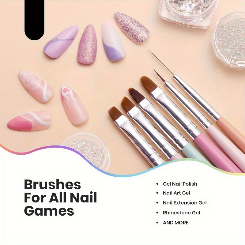 6pcs Nails Art Brushes Set Man - Wood Chisel Set recension och pris