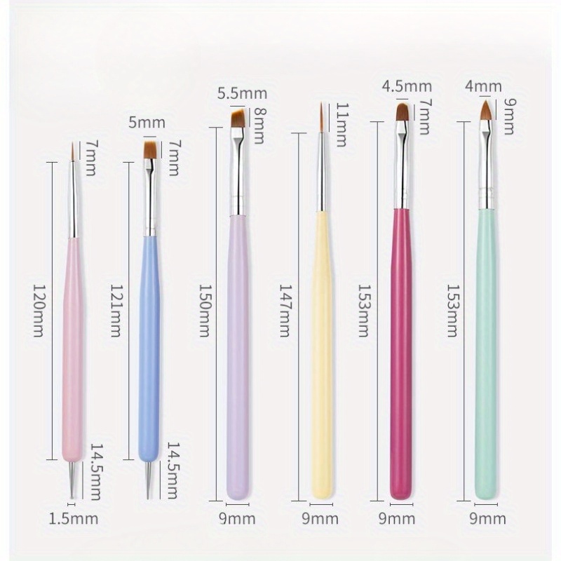 6pcs Nails Art Brushes Set Man - Wood Chisel Set recension och pris