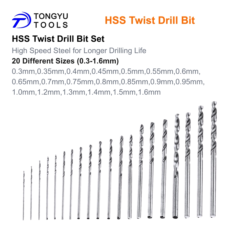 20Pcs Mini Twist Drill Bit Mic - Woodworking Resin recension och pris