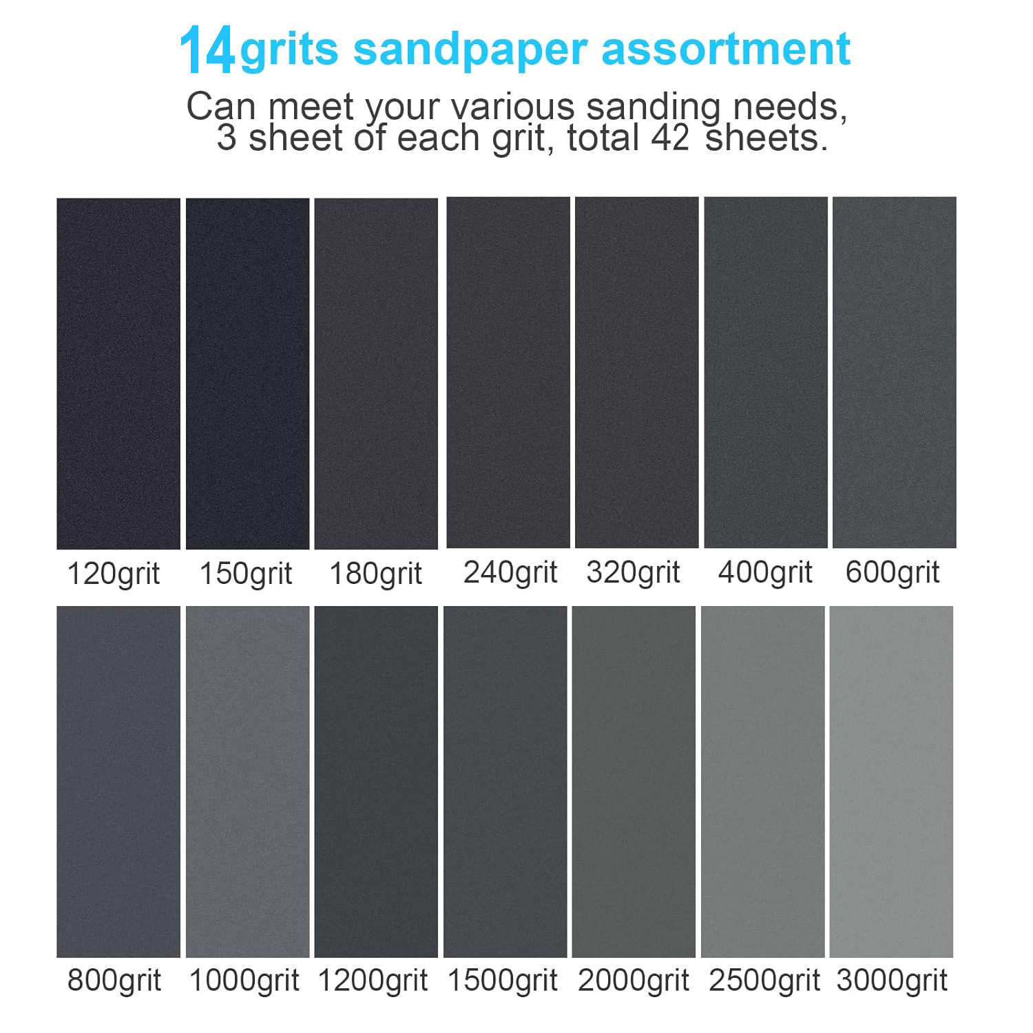 42Pcs Dry Wet Sandpaper Set, 1 - Wood Chisel Set recension och pris